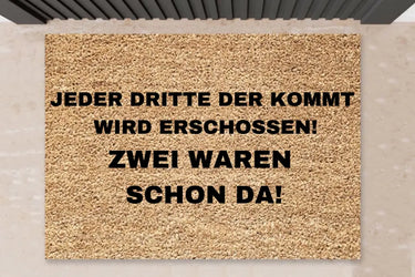 Fußmatte mit Spruch -